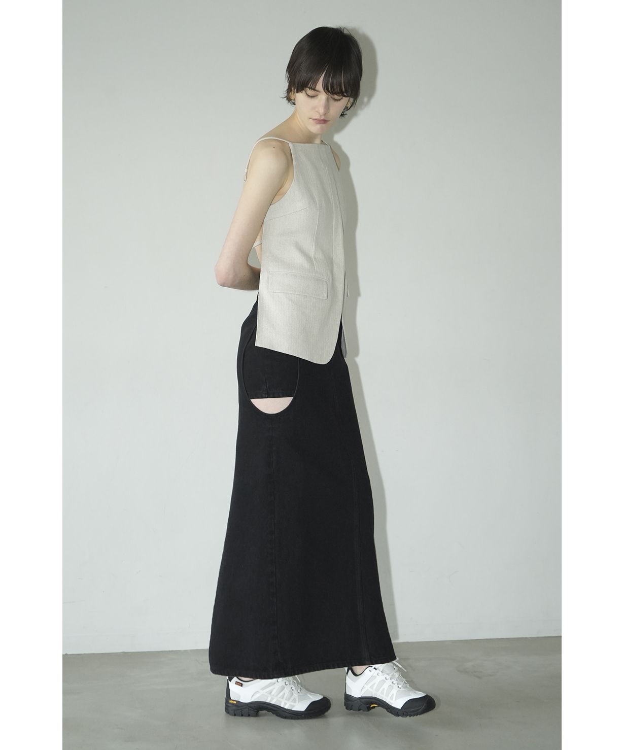 CIRCLE CUT LAYERED DENIM SKIRT(505957706) | クラネ(CLANE CIRCLE CUT LAYERED DENIM SKIRT(505957706) | クラネ(CLANE