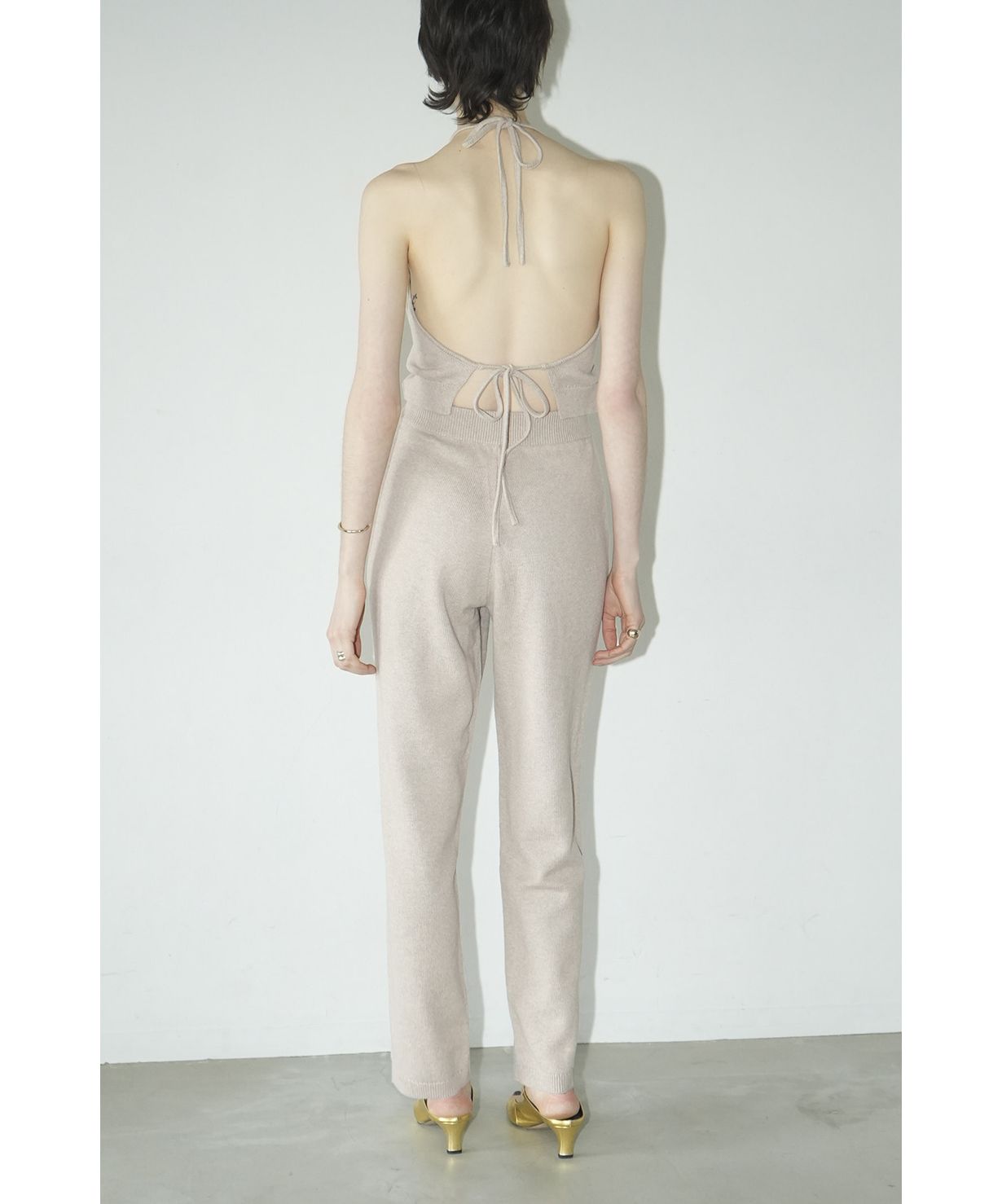 N*様 新品CLANE クラネHALTER NECK KNIT ALL IN O セール 30%OFF】HALTER NECK KNIT ALL IN ONE(505957708