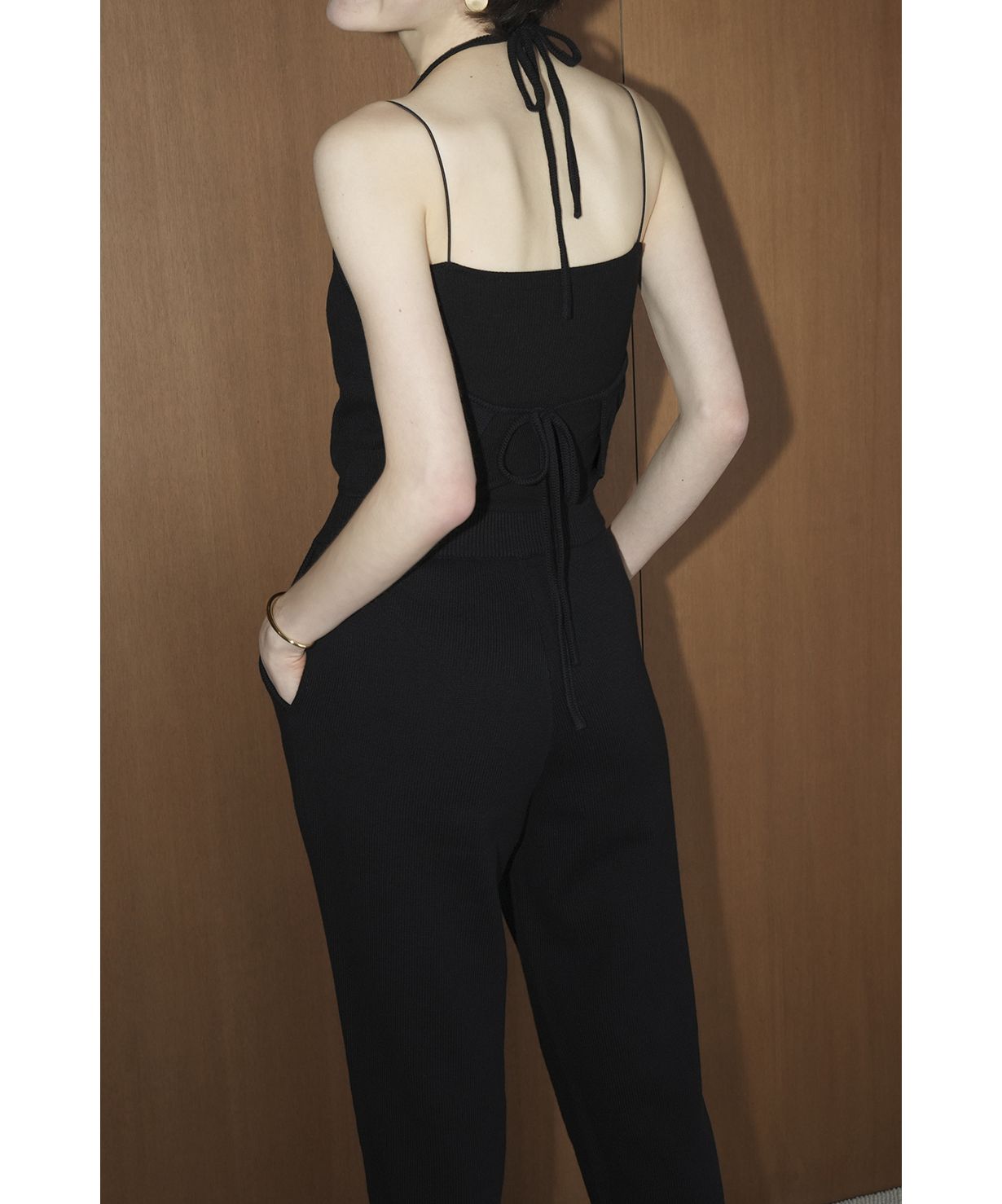 サロペット・オーバーオール・オールインワン CLANE-OFF SHOULDER KNIT ALL IN ONE CLANE サロペット オーバーオール CLANE/クラネ/COCOON LINE