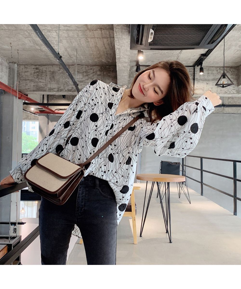 セール】ブラウス 柄シャツ レトロ レディース(503322881 セール】ブラウス 柄シャツ レトロ レディース(503322881