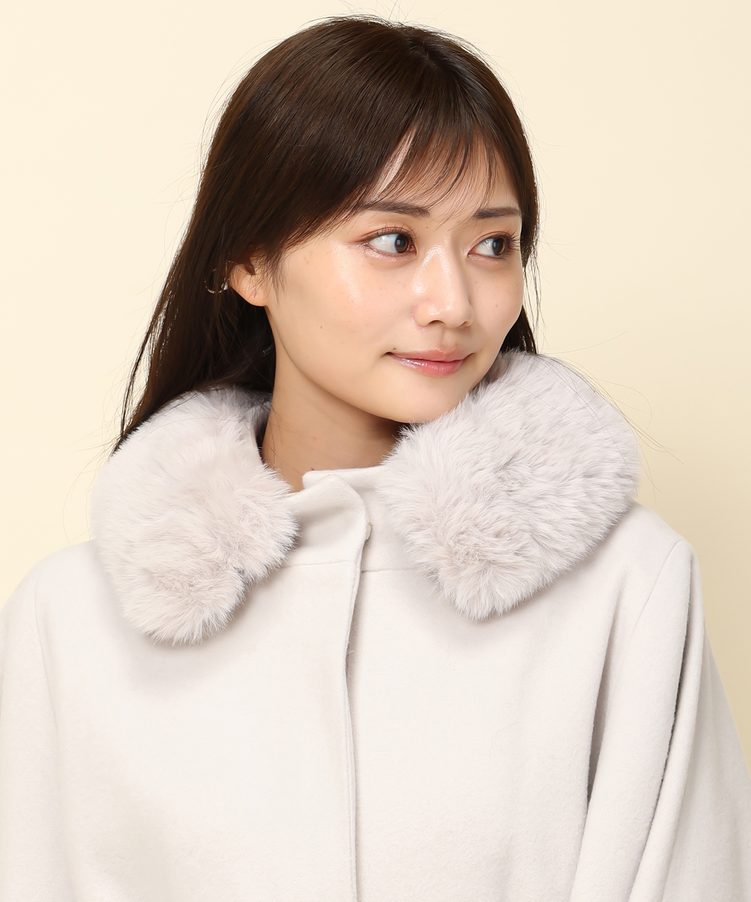 美品】MISCH MASCH ミッシュマッシュ ファー コート ブルー