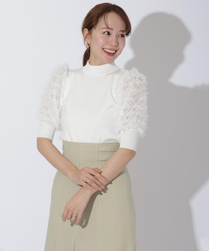 And couture エアリースリーブニットプルオーバー セール 50%OFF】エアリースリーブニットプルオーバー(505959427