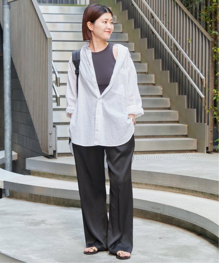 【Spick & Span】カップ付きアメスリタンク 2セット ベージュ グレー スピック＆スパン Spick & Span カップ付きアメスリタンク