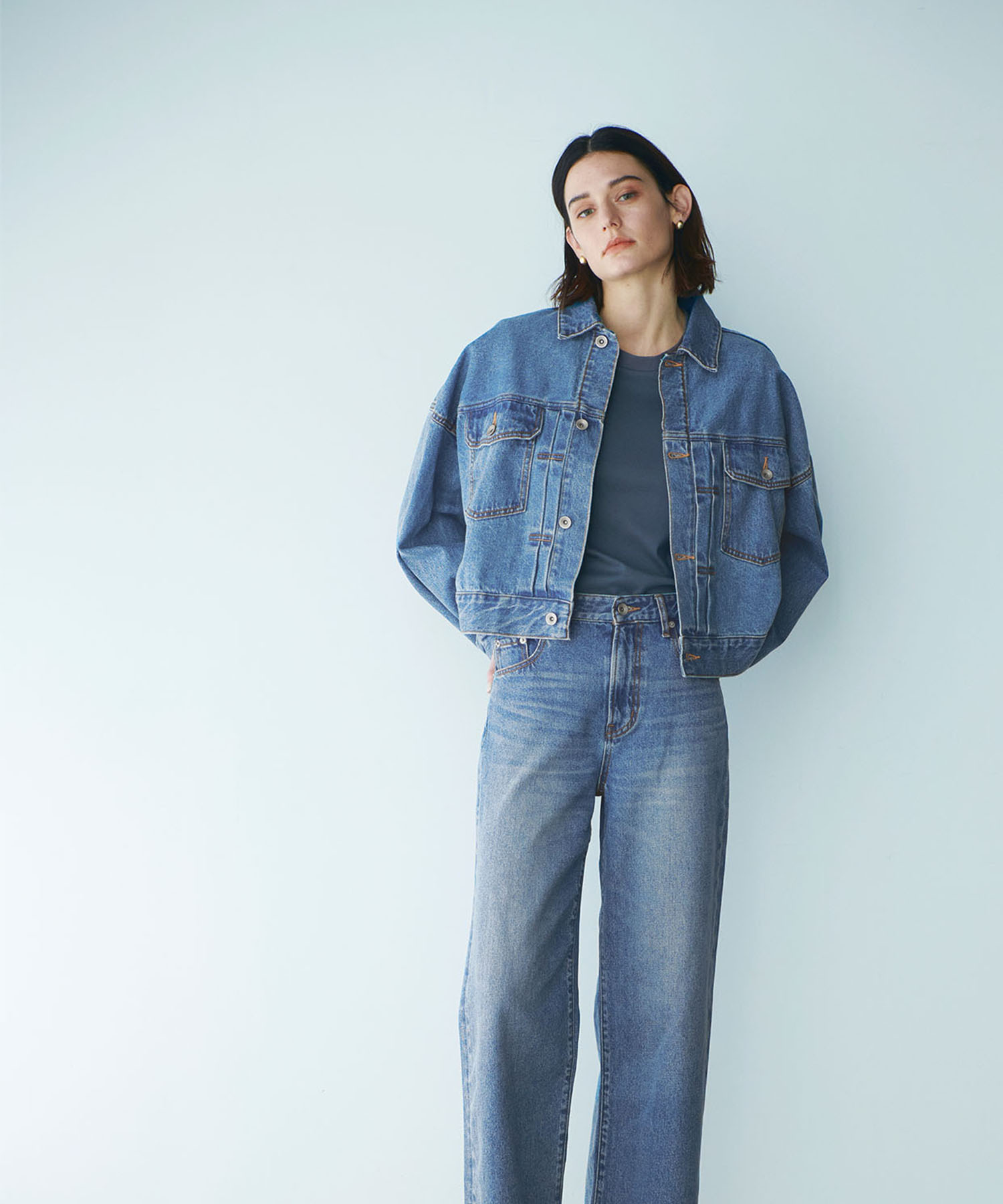 Vin ボリュームスリーブデニムジャケット 9号 Vin｜ボリュームスリーブデニムジャケット | Rakuten Fashion