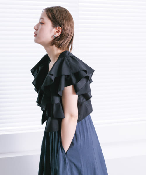 セール 20%OFF】マルチWAYクロップドフリルブラウス(505969946