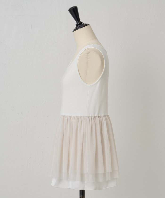 ビアズリー beardsley 重ね着 チュチュタンク チュール ビアズリー BEARDSLEY 《重ね着に》チュチュタンク （white