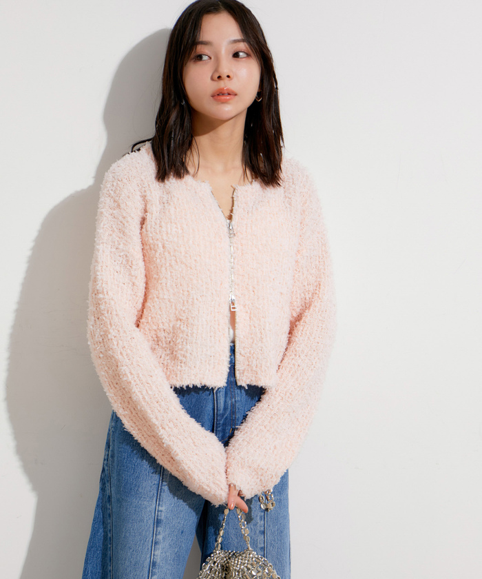 セール 40%OFF】リボンヤーンジップカーディガン(505814918