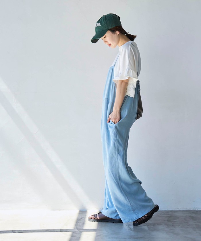 ポロラルフローレン　極美品デニムオールインワン　サロペット　キャミ　近年モデル Ralph Lauren(ラルフローレン) オールインワン・サロペット