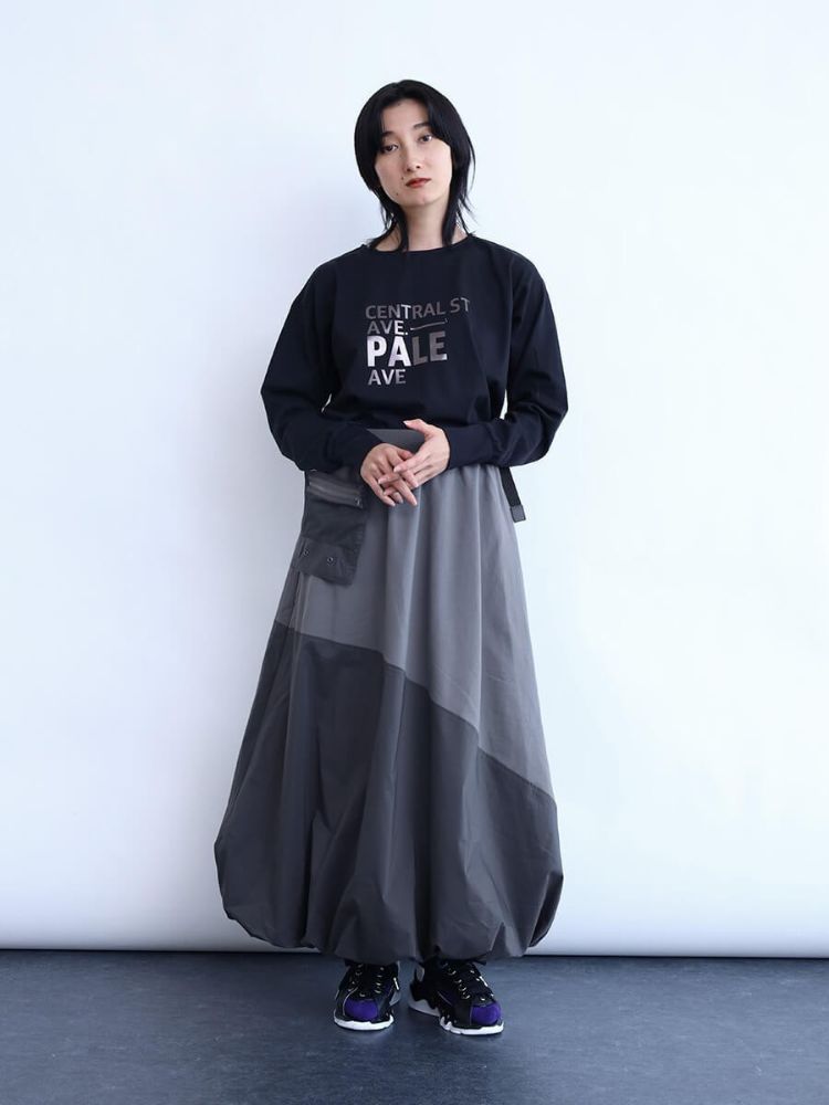 クーポン】ラシュッド LASUD メッシュポーチ付バルーンスカート