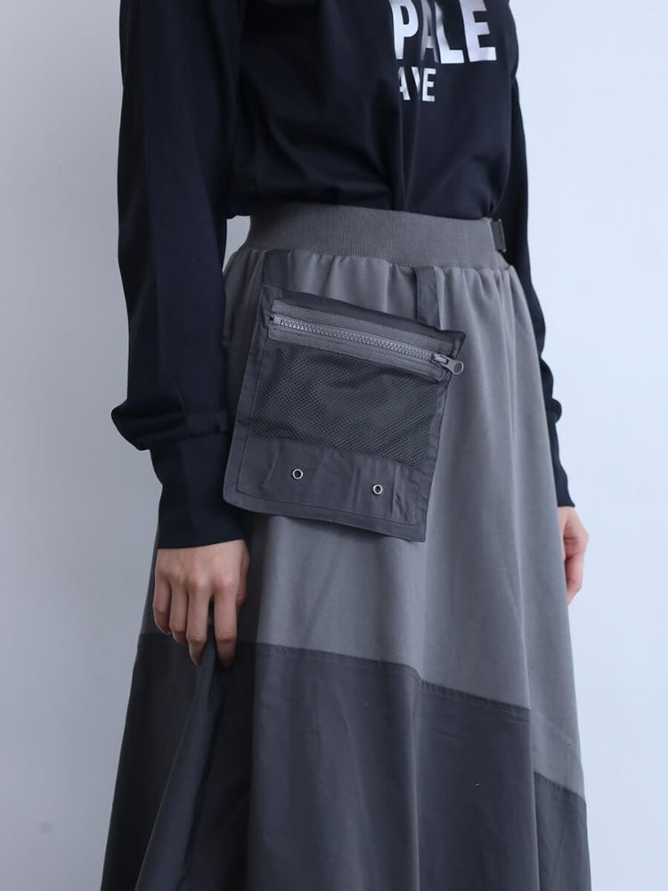 新品　ヤマダヤ　LASUDラシュッド メッシュポーチ付バルーンスカート クーポン】ラシュッド LASUD メッシュポーチ付バルーンスカート