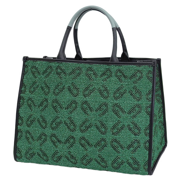 未使用級】フルラ FURLA オポチュニティー トートバッグフラワー 未使用級】フルラ FURLA オポチュニティー トートバッグフラワー