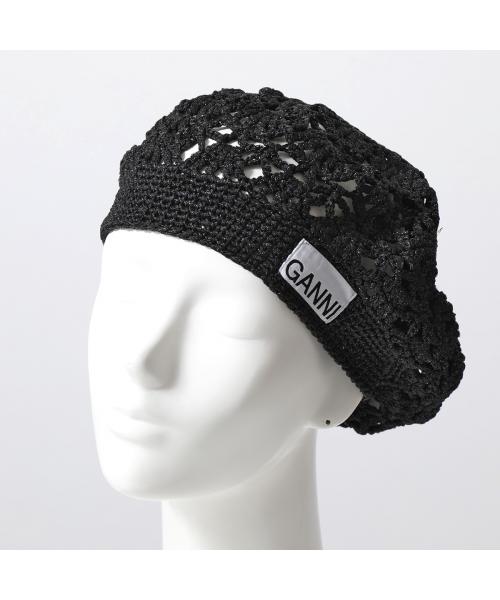 セール】GANNI ベレー帽 A4556 5863 メタリック Beret(505975241 セール】GANNI ベレー帽 A4556 5863 メタリック Beret(505975241