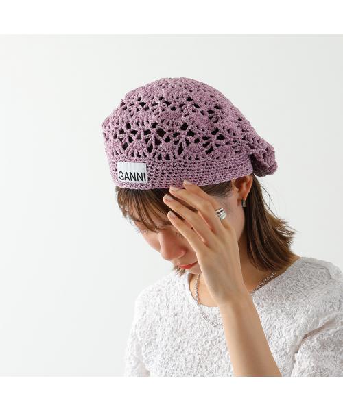 セール】GANNI ベレー帽 A4556 5863 メタリック Beret(505975241 セール】GANNI ベレー帽 A4556 5863 メタリック Beret(505975241