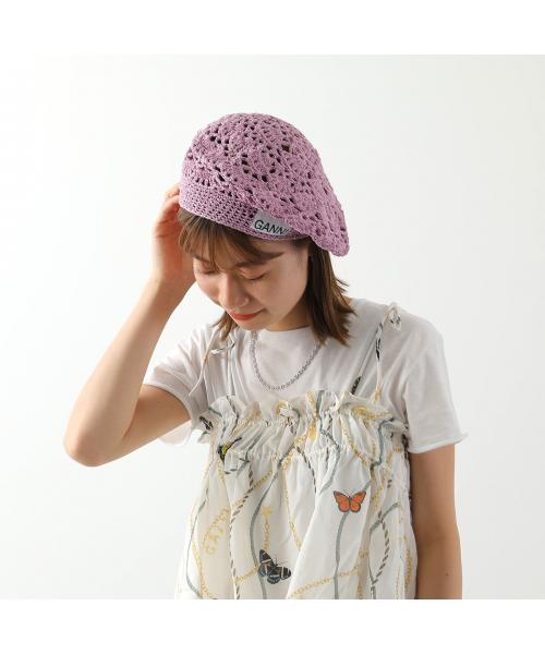 セール】GANNI ベレー帽 A4556 5863 メタリック Beret(505975241 セール】GANNI ベレー帽 A4556 5863 メタリック Beret(505975241