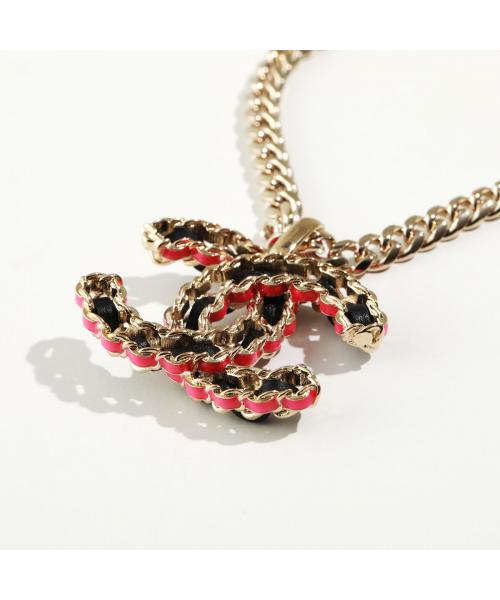 CHANEL ネックレス ブラックゴールド スクエア型 CCロゴ
