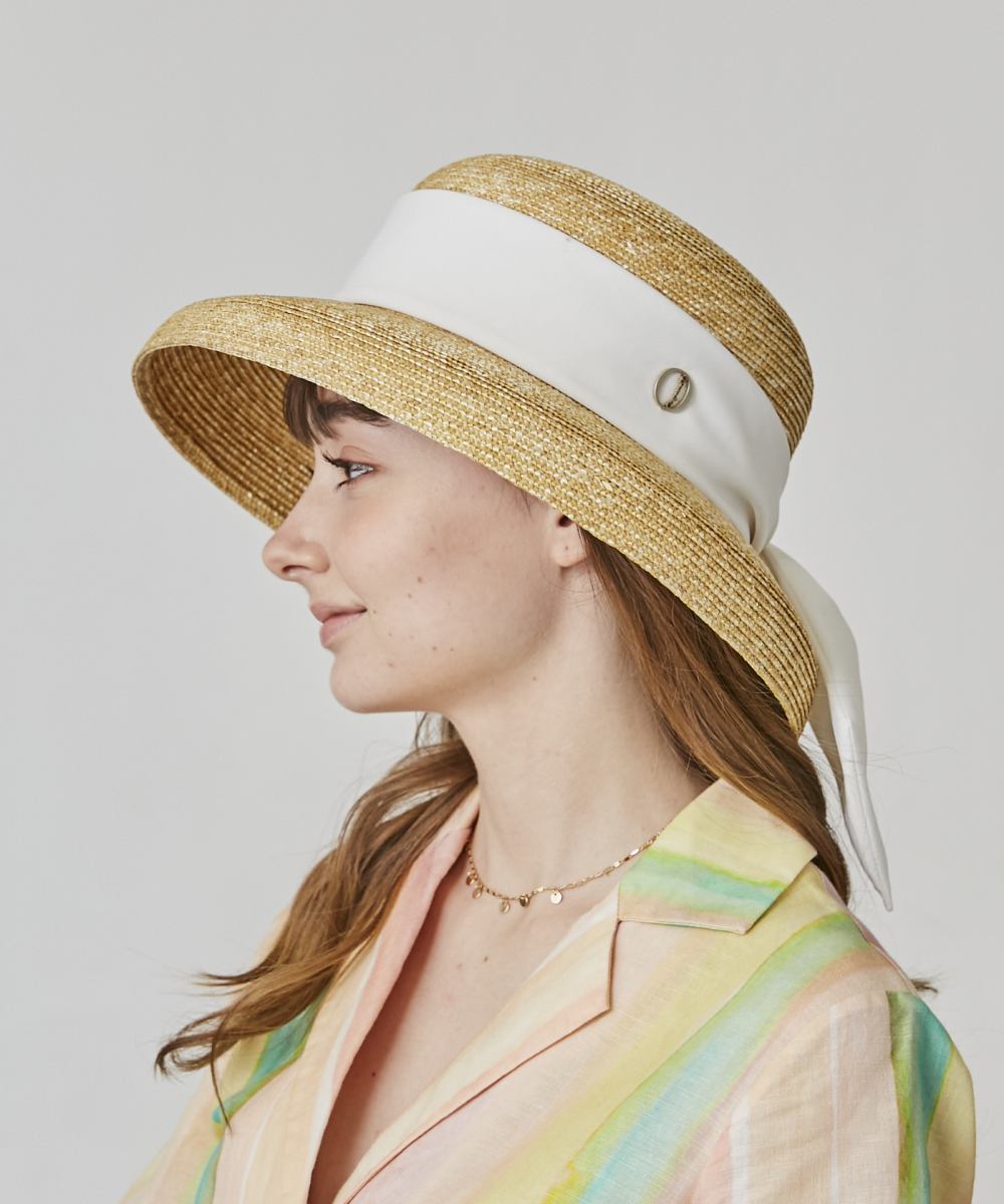 シャポードオー　Chapeau d' O カサブランカ Chapeau d' O StrawBraid Casablanca | 57.5cm(75) BLACK (01