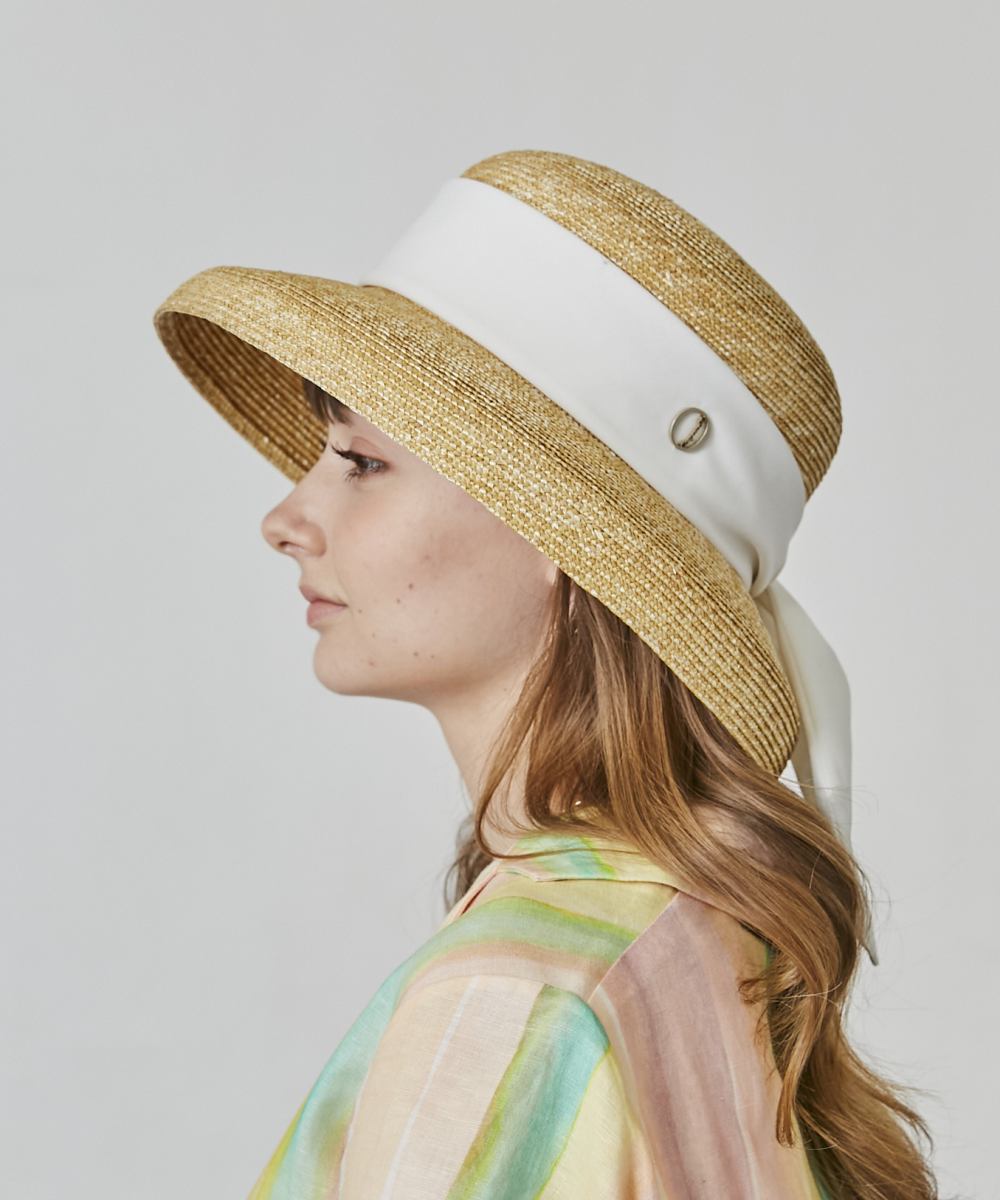 未使用　難あり Chapeaud'O StrawBraid Casablanca Chapeau d' O StrawBraid Casablanca | 57.5cm(75) BLACK (01