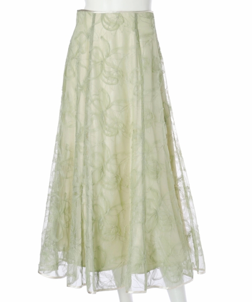 シャイニーチュール刺繍スカート(505901548) | ジャスグリッティー ...