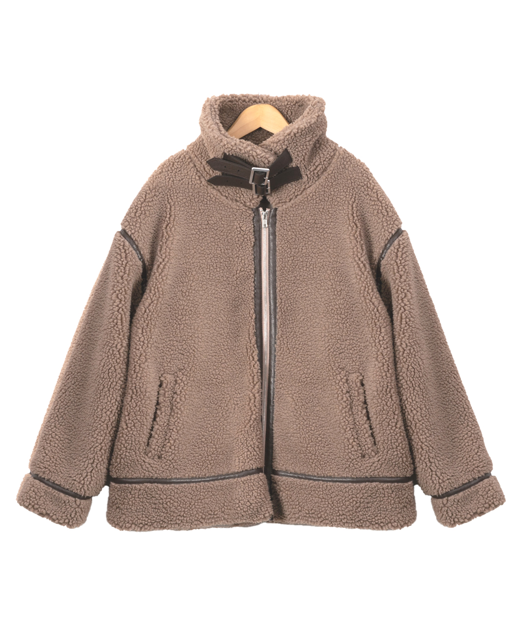 極美品◆アドーアADORE ギマボンディングパイピングジャケット◆55,000 アドティエ ad thie パイピングボアジャケット(505910744