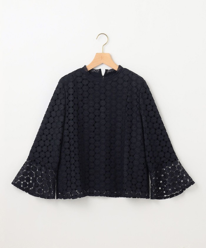 セール 30%OFF】【WEB限定】フラワーレース 袖フレアトップス