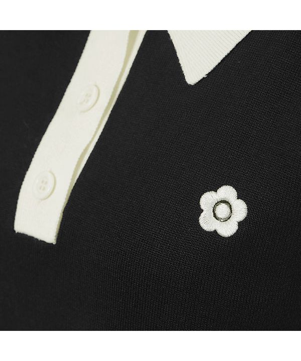 マリークワント MARY QUANT バイカラーデイジーポロ プル