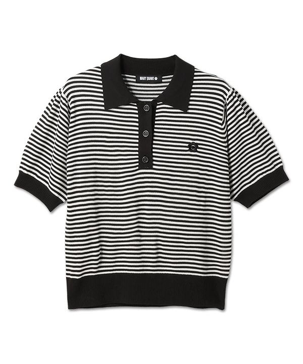 マリークワント MARY QUANT バイカラーデイジーポロ プル マリークワント MARY QUANT バイカラーデイジーポロ プル