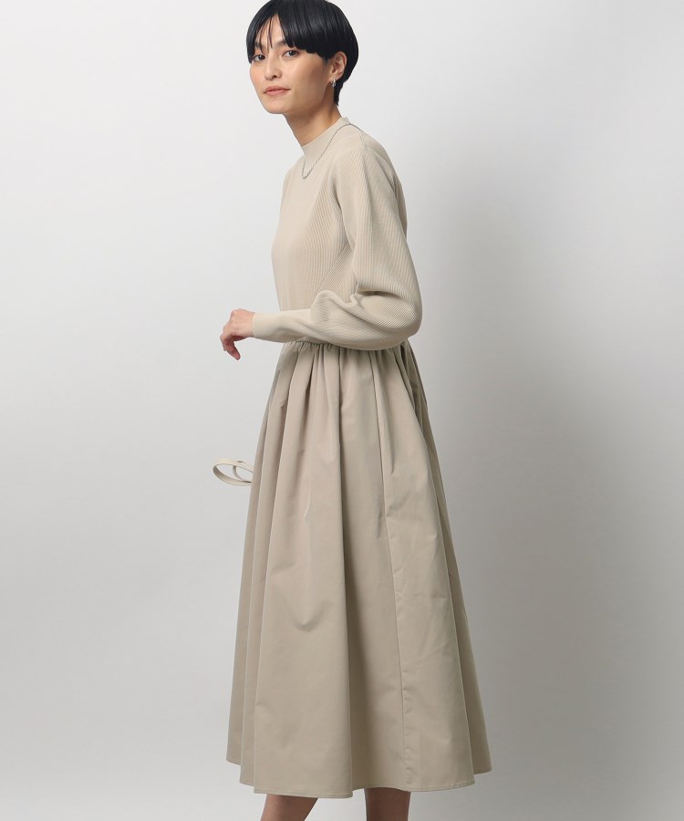 セール60%OFF】ニット×フハクドッキングワンピース【洗濯機洗い