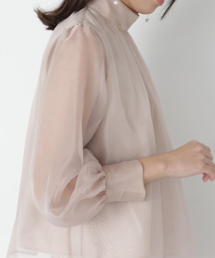 ハイネックボリュームシアーブラウス | NATURAL BEAUTY BASIC