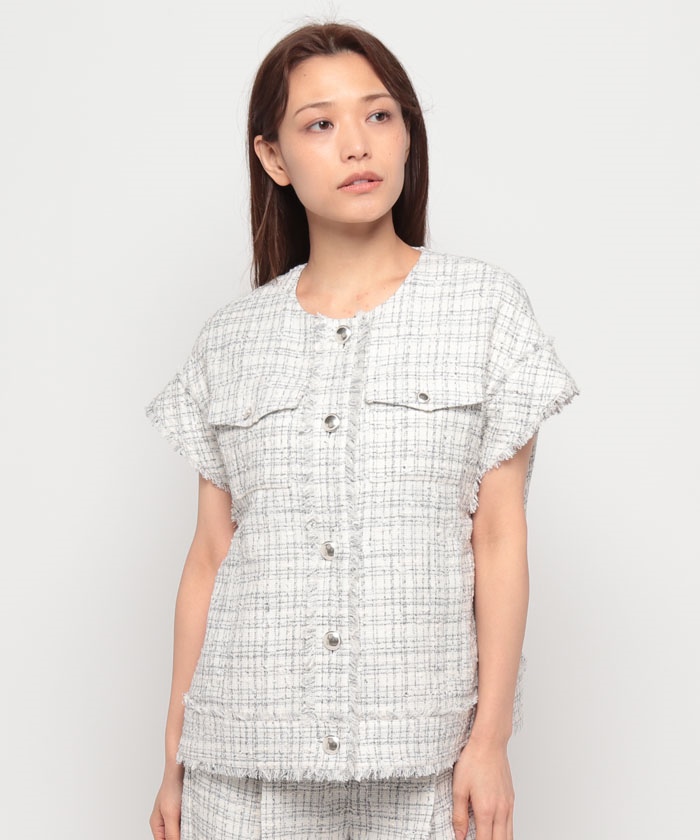 Theory luxe ツイードベスト Charlotte Tweed Maty Charlotte Tweed Maty theory luxe