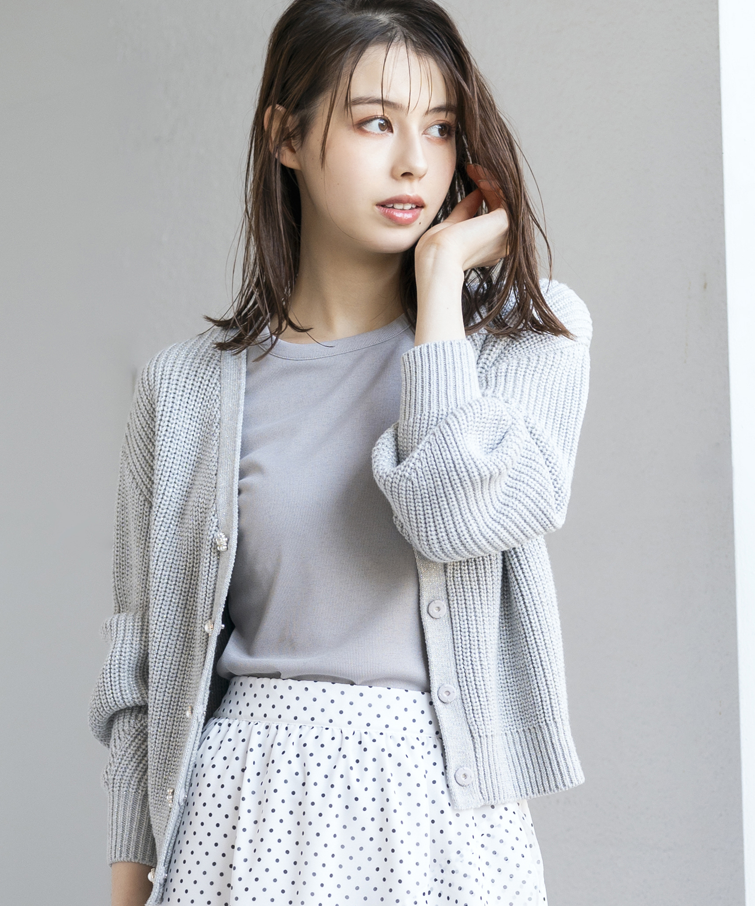 MISCH MASCH❤︎大人可愛いビジュー釦カーディガン セール】ミッシュマッシュ MISCH MASCH 【2024春夏新作