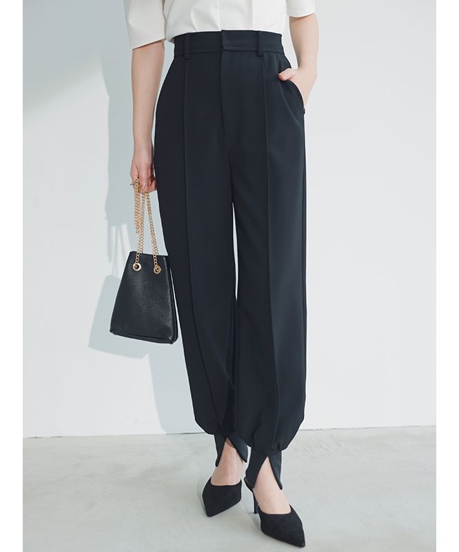 anuans ピンタックスウェットパンツ ピンタックスウェットパンツ(S GREY): パンツanuans