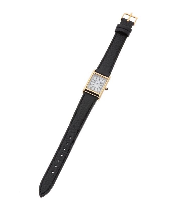 HIROB Sur Mesure 黒革腕時計 Sur Mesure Millish Square カクガタ【 ウォッチ 】（アナログ