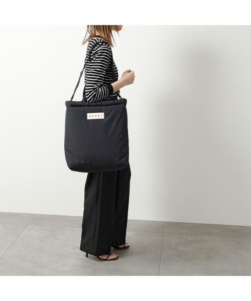 MARNI - TOTE EW / ブラック PUFF ミニトートバッグ (ブラック