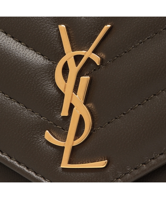 サンローランパリ 三つ折り財布 カサンドラ カーキ レディース SAINT LAURENT PARIS 692061 AAA44  3212(505984831) | サンローランパリ(SAINT LAURENT) - d fashion