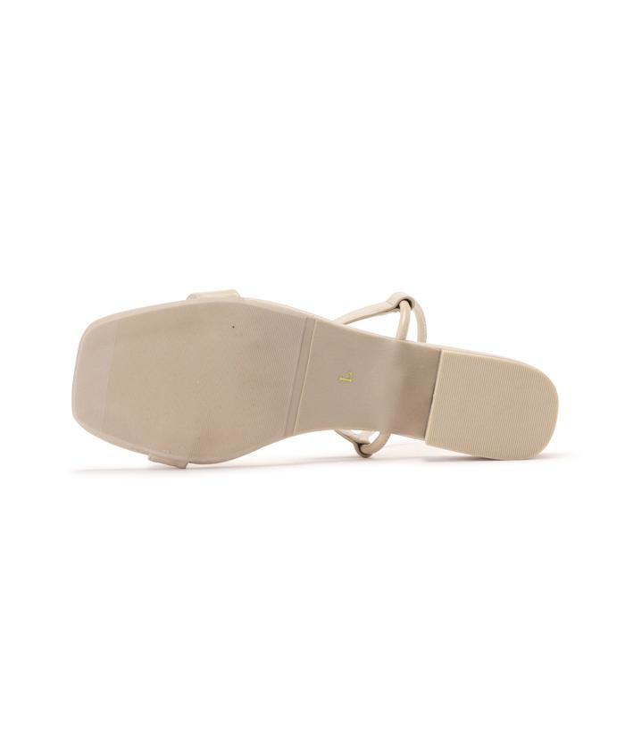 セール 30%OFF】パールヒールサンダル(505896666) | ナチュラル