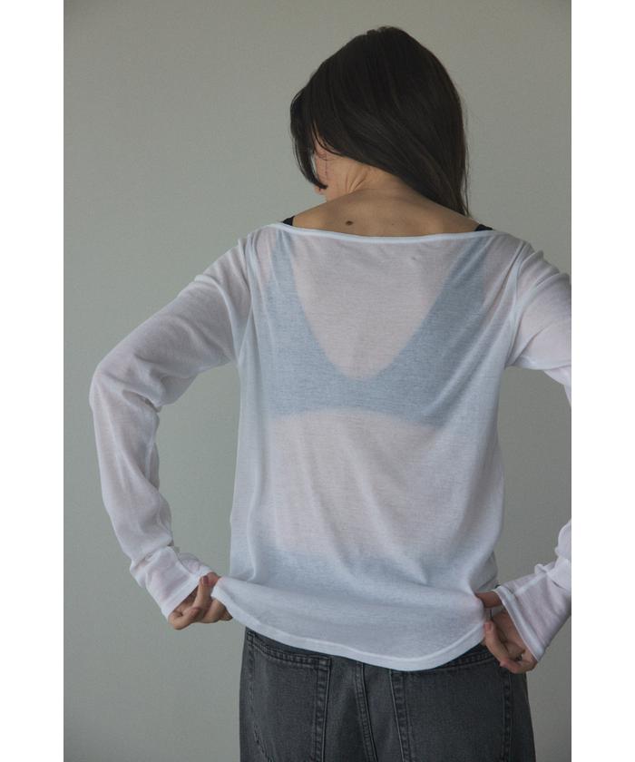 boat neck sheer tops(505985729) | ブラックバイマウジー(BLACK
