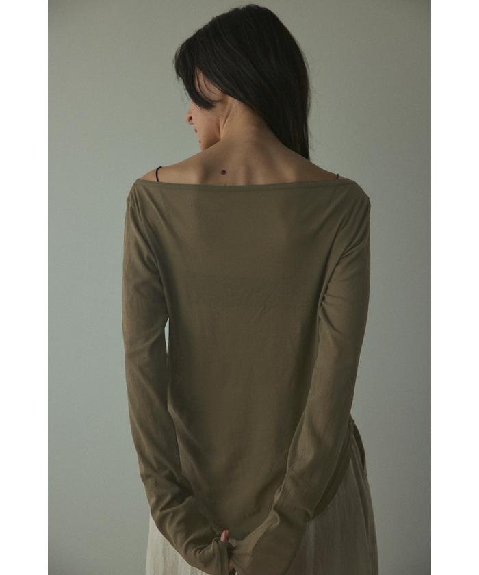 boat neck sheer tops(505985729) | ブラックバイマウジー(BLACK
