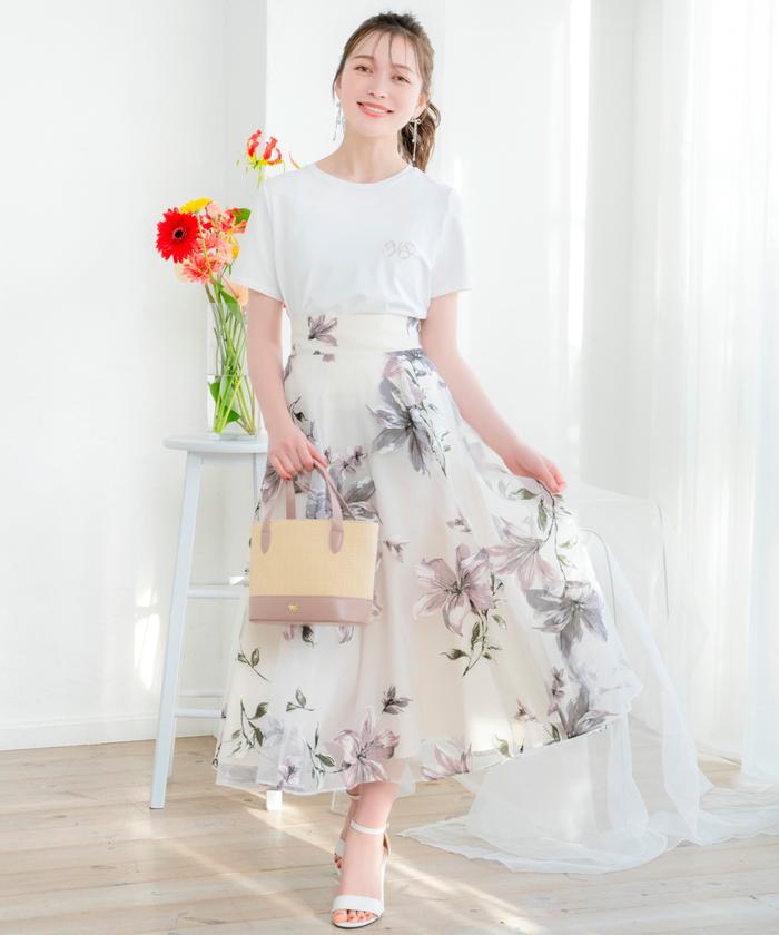 【人気エルシリーズ】ワンダフルワールド ピコルリル 豪華段々スカート セール 40%OFF】オパールフラワープリントスカート(505985776