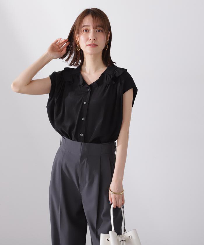 AMBIDEX Store ○カットワーク 刺繍 スクエアブラウス(F シロ): yuni