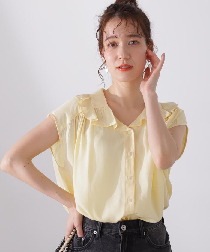 AMBIDEX Store ○カットワーク 刺繍 スクエアブラウス(F シロ): yuni