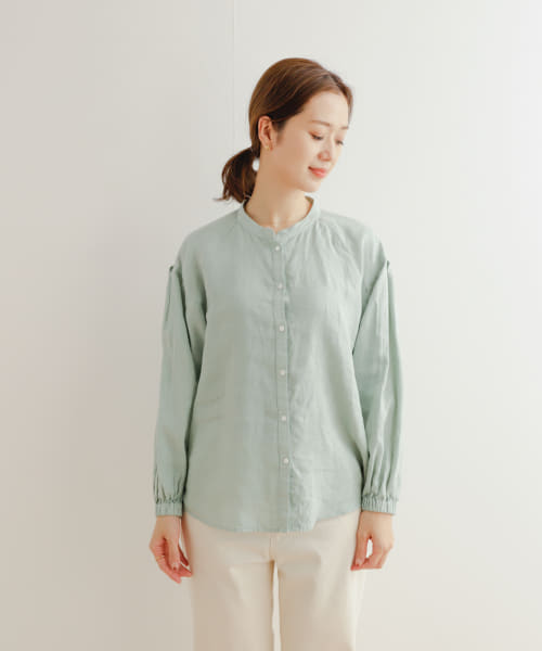 クーポン】【セール 20%OFF】リネンタックボリュームスリーブ