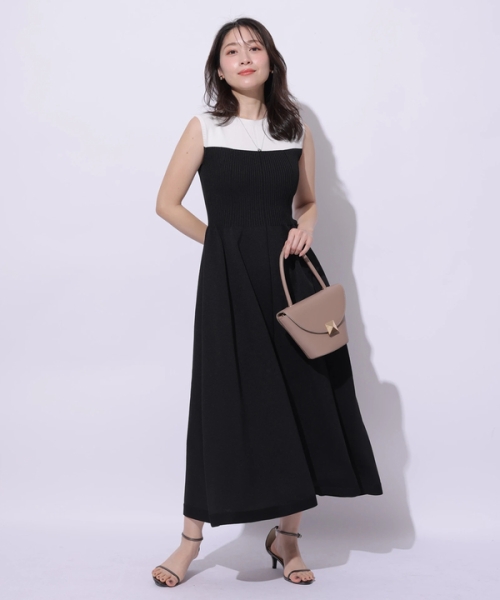 セール30%OFF】ホールガーメントビスチェ切替ワンピース