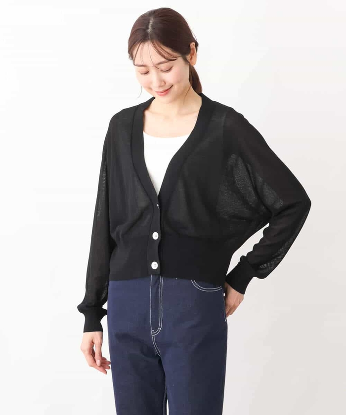 セール 50%OFF】ドルマンスリーブシアーカーディガン/接触冷感