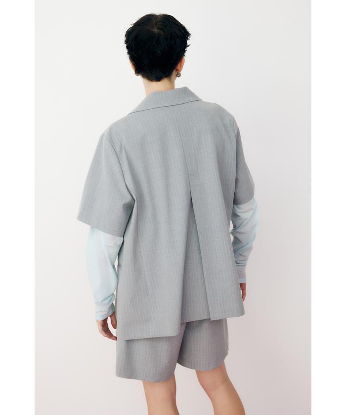 HeRIN.CYE Stripe half sleeve jacket グレー HeRIN.CYE Stripe half sleeve jacket グレー