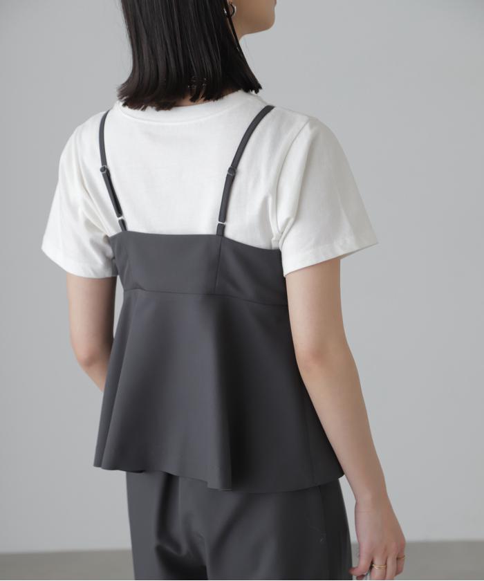 セール 20%OFF】＜セットアップ対応＞ペプラムキャミソール