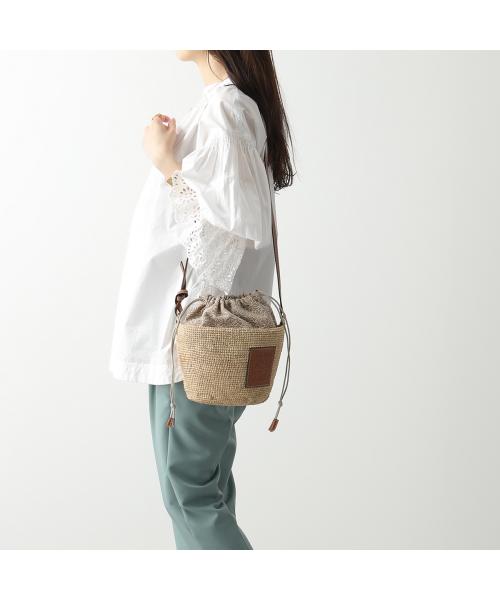 バスケットバッグ（ヤシの葉&カーフ） ベージュ - LOEWE