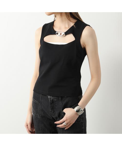 DIESEL Vネック タンクトップ ラップトップス antiqua Vネックタンクトップ タンクトップ レディース トップス