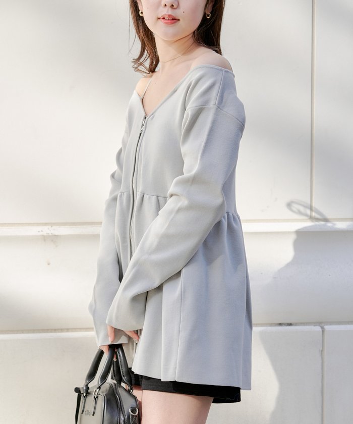 クーポン】【セール 60%OFF】【Chico】2WAYオフショルペプラム
