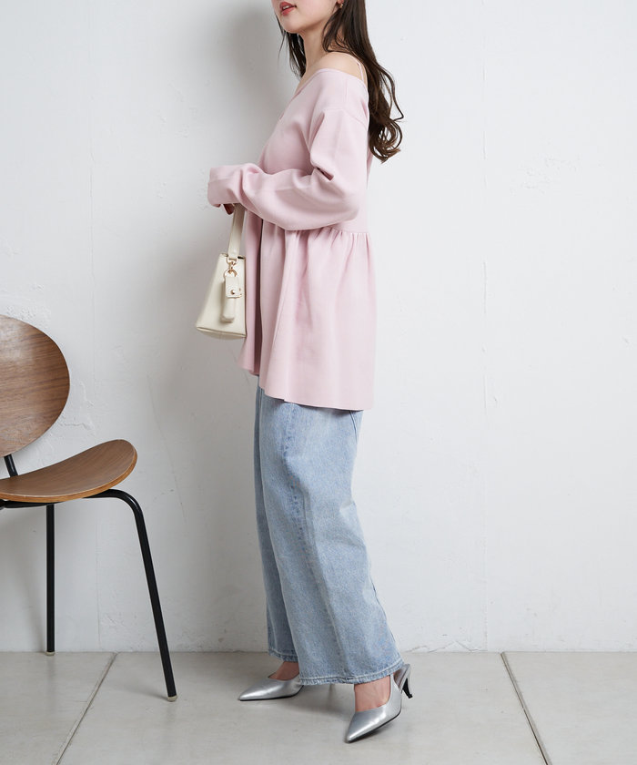 クーポン】【セール 60%OFF】【Chico】2WAYオフショルペプラム