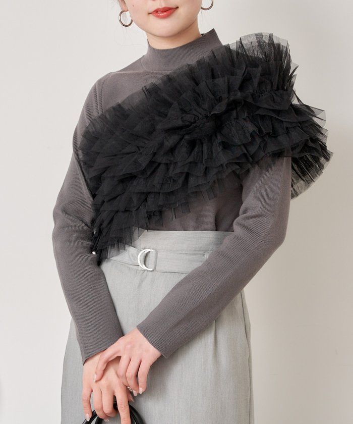 セール 60%OFF】【Chico】チュールマルチWAYハイネックニットSET